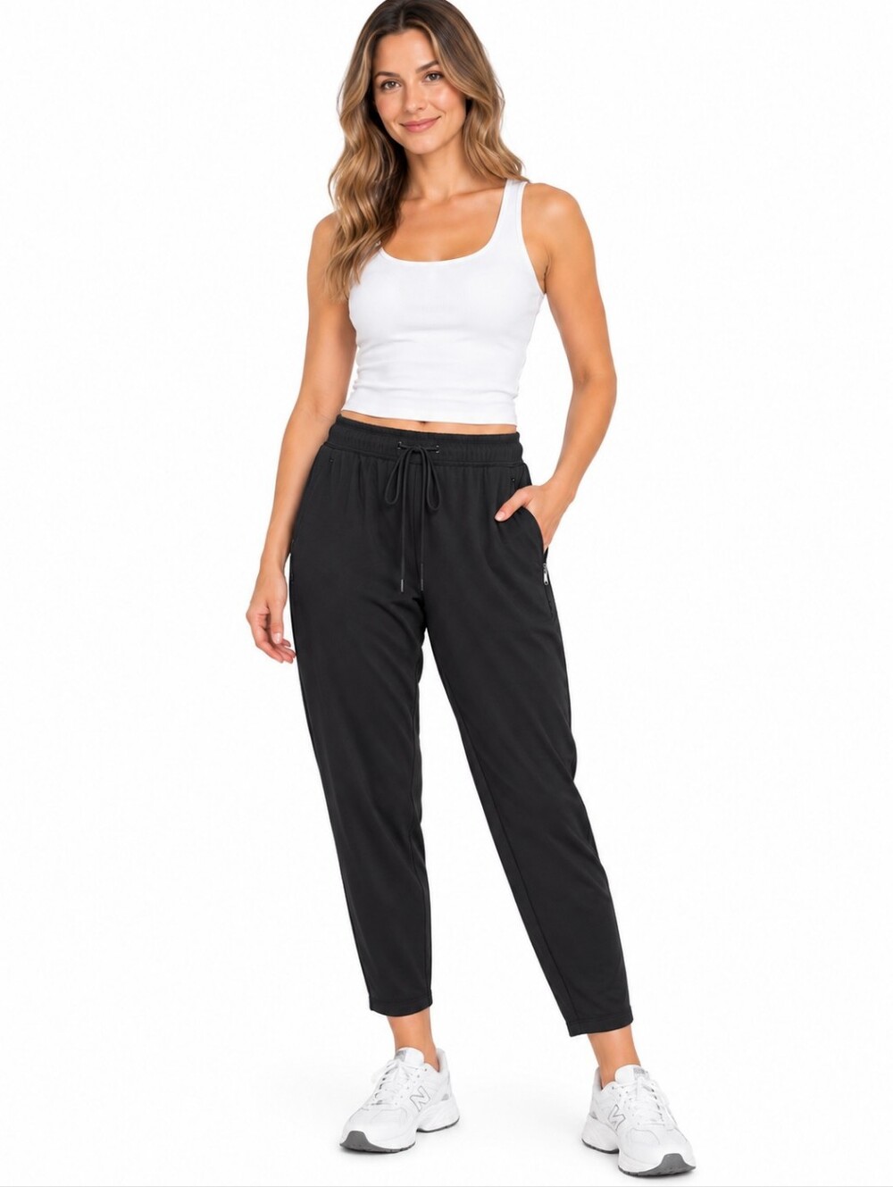 Athleta Black Performance Drawstring Joggers